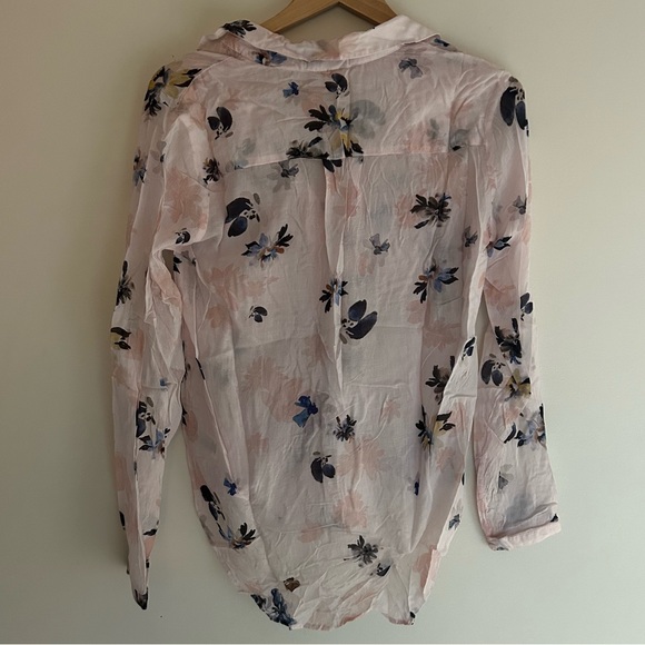 Anthropologie cloth & stone Pink Floral Button Down size S - Picture 3 of 3